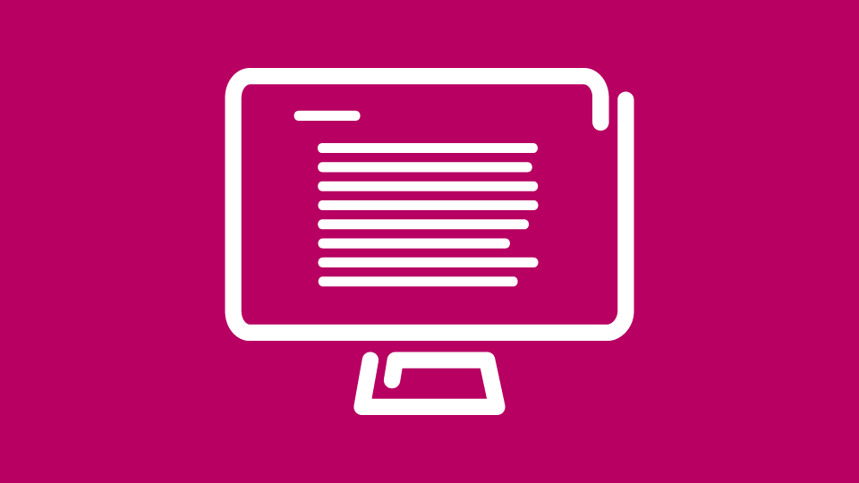 Illustration of a computer screen